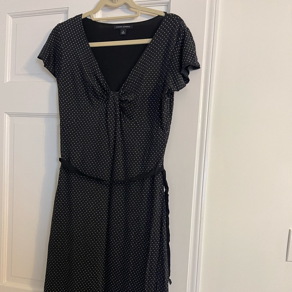 Black and white polka dot dress